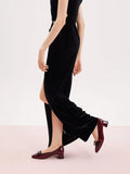 PAZZION, Berkely Bow-Embellished Patent Leather Heels, Wine