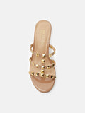 PAZZION, Dion Studded Slide Sandals,