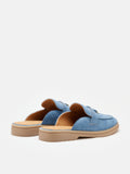PAZZION, Mavis Suede Mules, Blue
