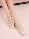 PAZZION, Moxie Square-Toe Ballet Flats, Beige