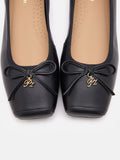 PAZZION, Moxie Square-Toe Ballet Flats, Black