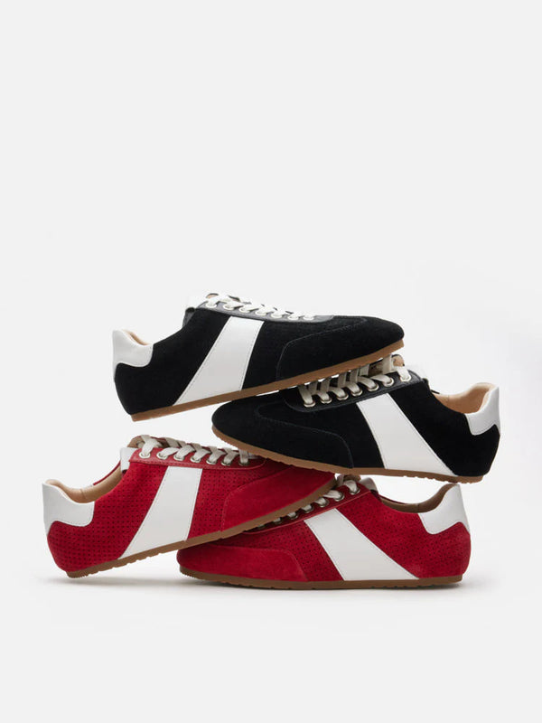 PAZZION, Renoir Suede Color Blocked Sneakers, None