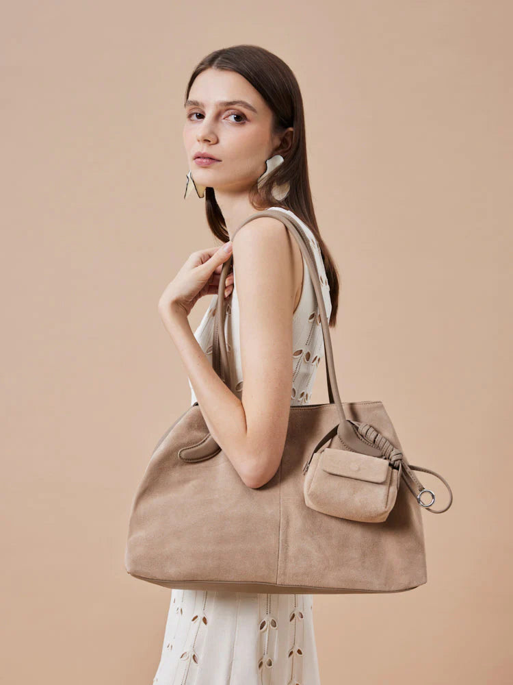 PAZZION, Santina Convertible Tote, Almond