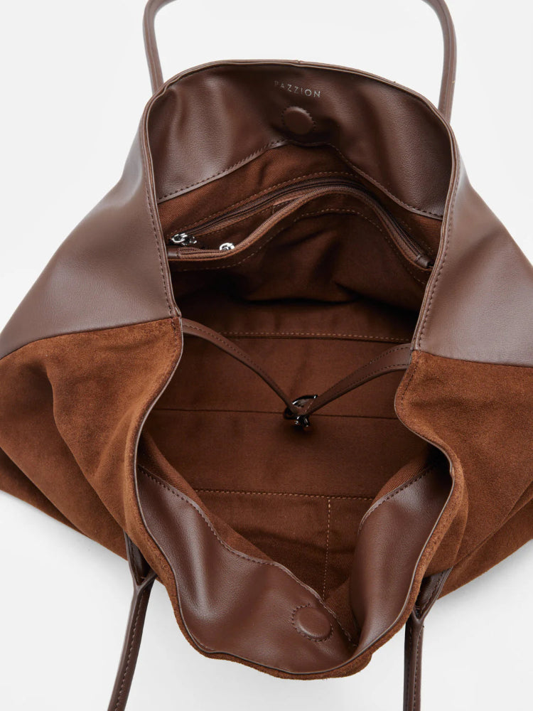 PAZZION, Santina Convertible Tote, Darkbrown