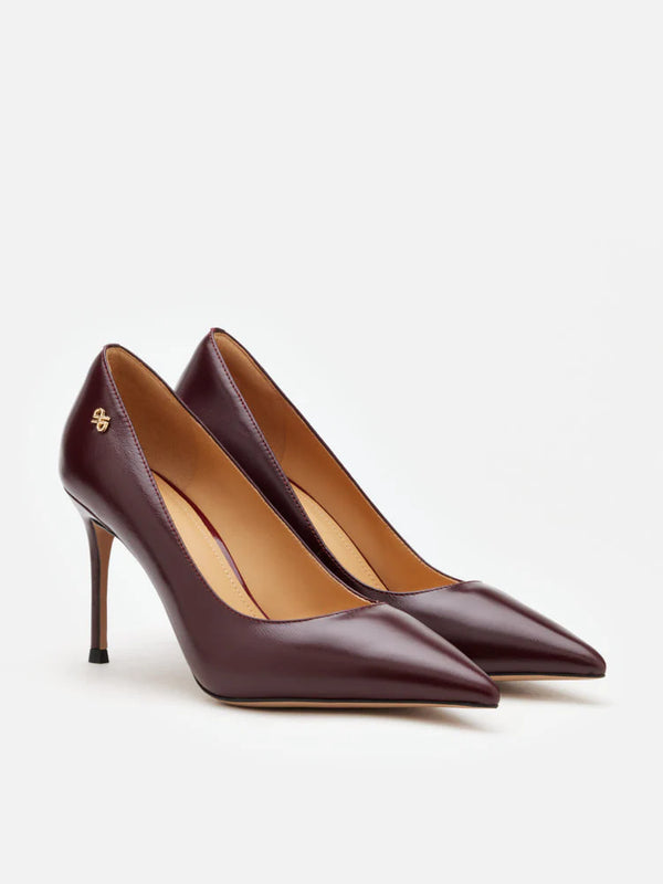 PAZZION, Stefano Patent Stiletto Heels, Wine