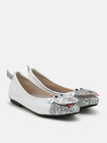 PAZZION, Alessandra Glitter Flats, Silver