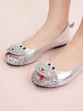 PAZZION, Alessandra Glitter Flats, Silver