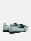 PAZZION, Alicia Bow Point-Toe Flats, Light Blue