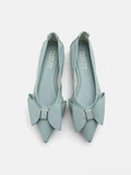 PAZZION, Alicia Bow Point-Toe Flats, Light Blue