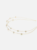 PAZZION, Allegra Diamante Double Hair Band, Gold