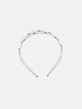 PAZZION, Allegra Diamante Double Hair Band, Silver