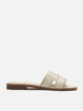 PAZZION, Alouette Woven Leather Slides, Beige