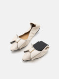 PAZZION, Amora Twin Bow Foldable Flats, Beige