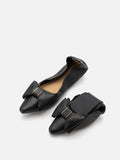 PAZZION, Amora Twin Bow Foldable Flats, Black