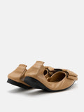 PAZZION, Amora Twin Bow Foldable Flats, Camel