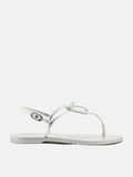 PAZZION, Annabel Diamante T-Bar Sandals, Silver