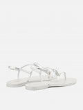 PAZZION, Annabel Diamante T-Bar Sandals, Silver