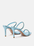 PAZZION, Annabeth Metallic Crystal Embellished Heel Sandals, Blue