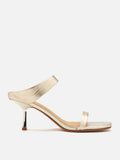 PAZZION, Annalise Metallic Heel Sandals, Gold