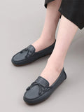 PAZZION, Aria Bow Knot Moccasins, Darkblue