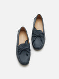 PAZZION, Aria Bow Knot Moccasins, Darkblue