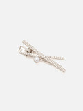 PAZZION, Arielle Diamante Hair Clip, Silver