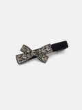 PAZZION, Arlene Diamante Bow Hair Clip, Black