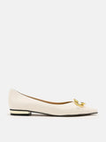 PAZZION, Ashland Pointed-Toe Ballet Flats, Beige