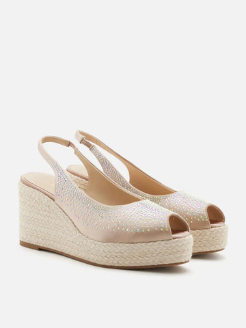 Aurelia Peep Toe Slingback Wedges