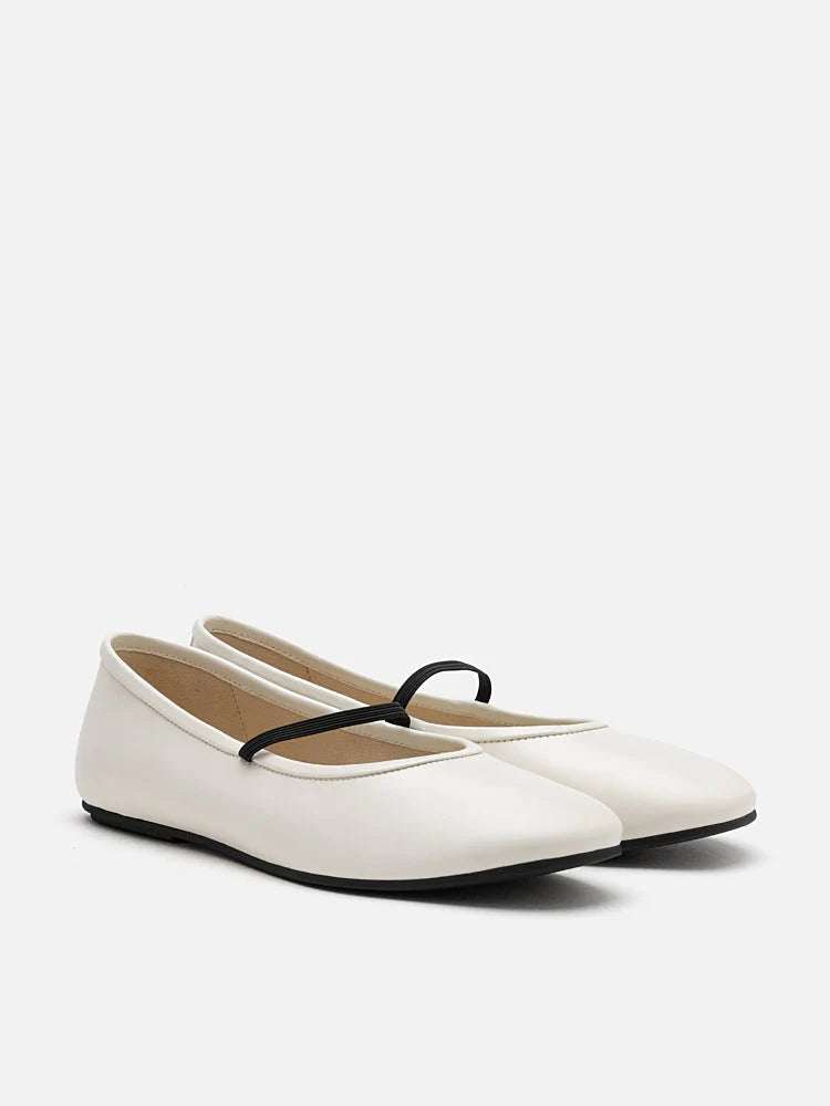 PAZZION, Ayla Round-Toe Mary Janes, Beige