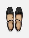 PAZZION, Aylin Silk Double Bow Mary Janes, Black