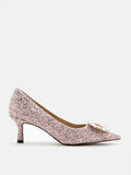 PAZZION, Aysha Diamante Embellished Heels, Pink