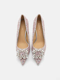 PAZZION, Aysha Diamante Embellished Heels, Pink