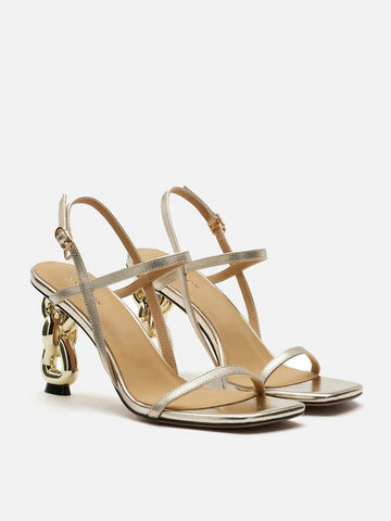 Betsey Metallic Sandal Heels