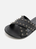 PAZZION, Beverly Casual Sandals, Black