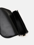 PAZZION, Bonnie Leather Crossbody Bag, Black