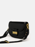 PAZZION, Bonnie Leather Crossbody Bag, Black