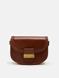 PAZZION, Bonnie Leather Crossbody Bag, Brown