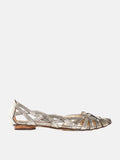 PAZZION, Brook Gold Strappy Flats, Gold