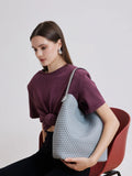 PAZZION, Cara Woven Bag, Grey
