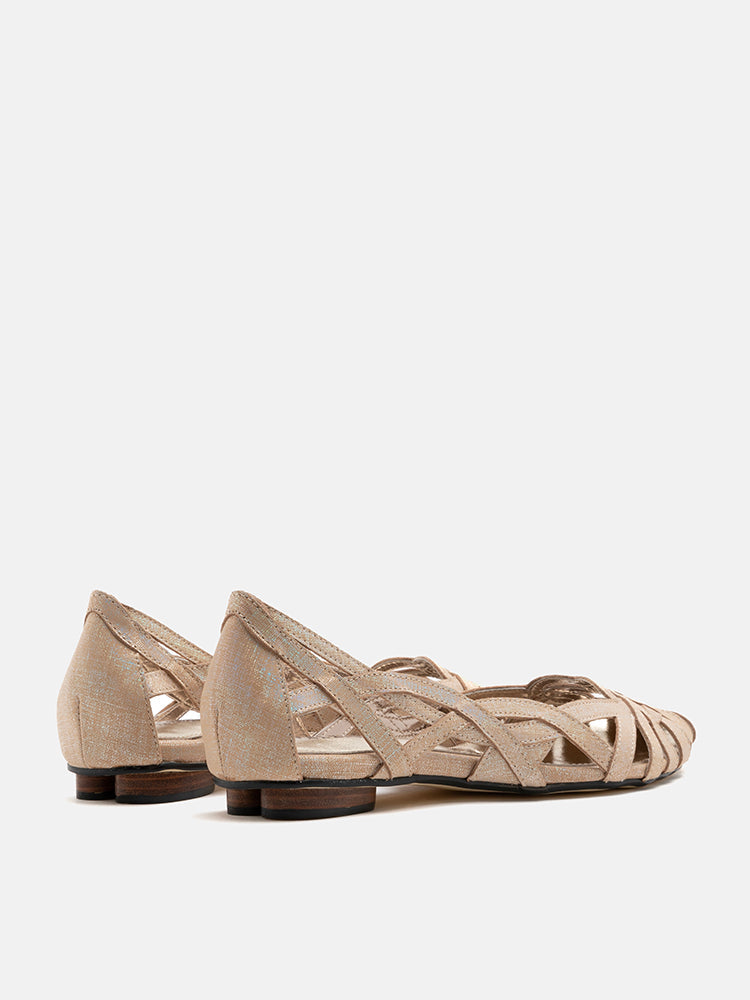 PAZZION, Celina Strappy Flats, Gold