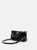PAZZION, Ceralyn Twist Lock Shoulder Bag, Black