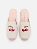 PAZZION, Cherry-ish You Slip On Mules, Beige