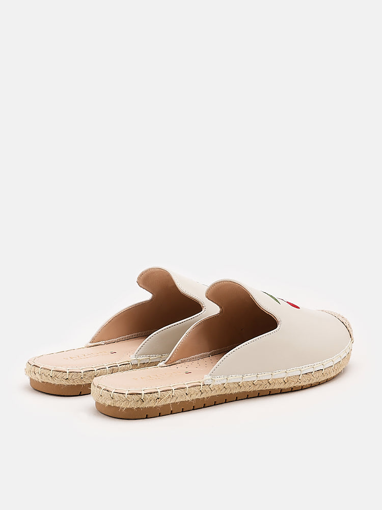 PAZZION, Cherry-ish You Slip On Mules, Beige