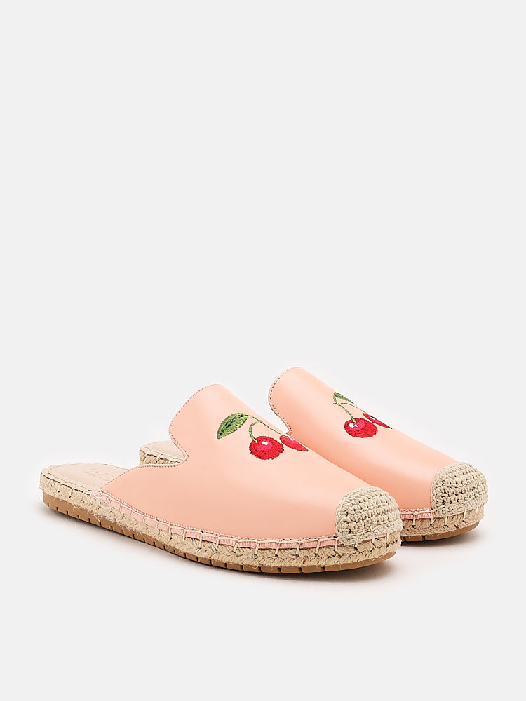 PAZZION, Cherry-ish You Slip On Mules, Pink