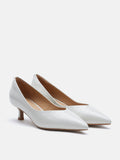 Claudia Embossed Pointed Toe Heels