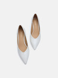 PAZZION, Claudia Embossed Pointed Toe Heels, Beige