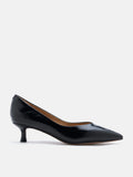 PAZZION, Claudia Embossed Pointed Toe Heels, Black