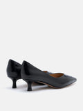 PAZZION, Claudia Embossed Pointed Toe Heels, Black