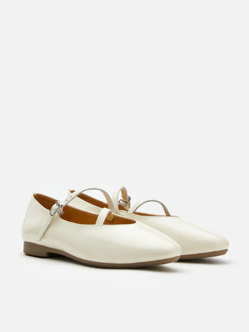 Corinne Glossy Strappy Flats